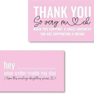 100 Thank you for supporting small business note cards Customer appreciation